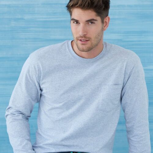 Ultra Cotton® Long Sleeve T-Shirt w/ Pocket Thumbnail