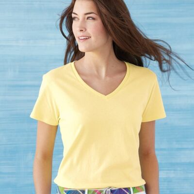 Ladies Heavy Cotton™ V-Neck T-Shirt Thumbnail