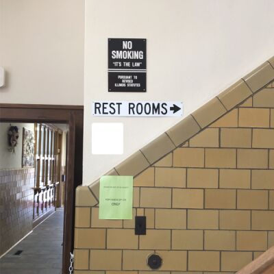 Metal Sign by Stairway Thumbnail